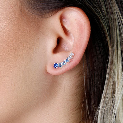 Brinco de Prata Contorno de Orelha (Ear Cuff)