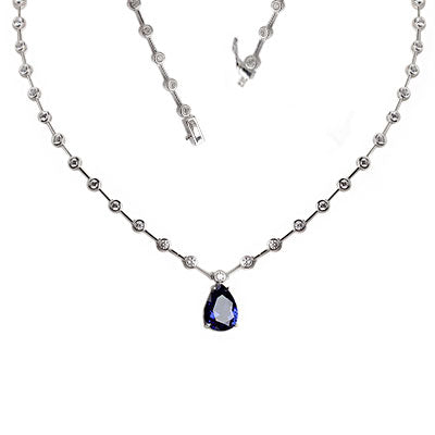 Gargantilha de Prata com Zircônia