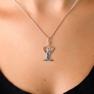 Pingente de Prata Yoga
