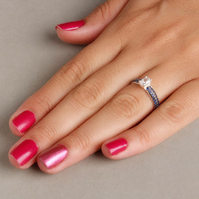 Anel de Prata com Zircônias