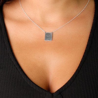 Gargantilha de Prata Placa