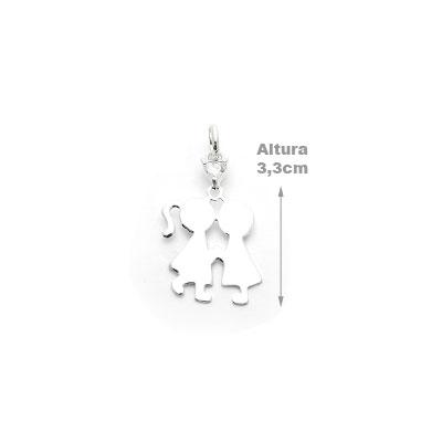 Pingente de Prata Namorados