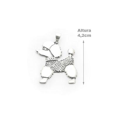 Pingente de Prata Cachorro Poodle