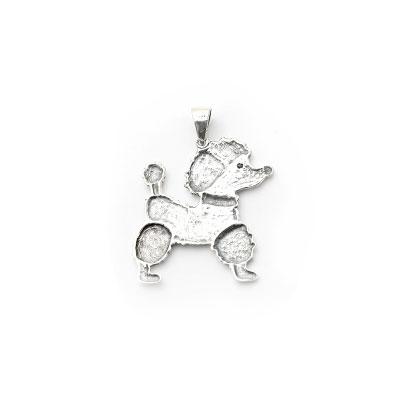 Pingente de Prata Cachorro Poodle