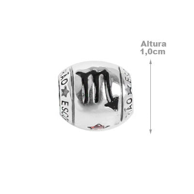 Berloque de Prata Signo de Escorpião