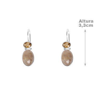 Brinco de Prata com Pedras