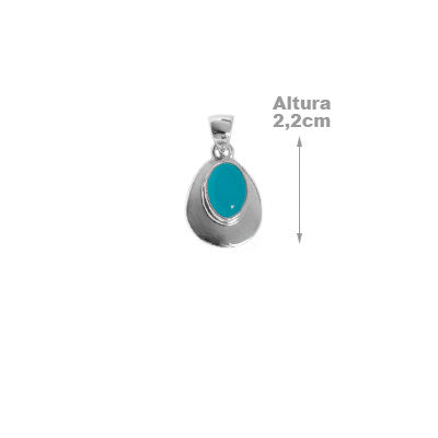 Pingente de Prata com Calcedônia