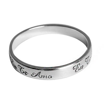 Anel de Prata Eu te amo - 54917