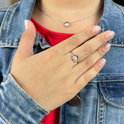 Anel de Prata Mônica - 52352