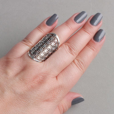 Anel de prata Flor da Vida