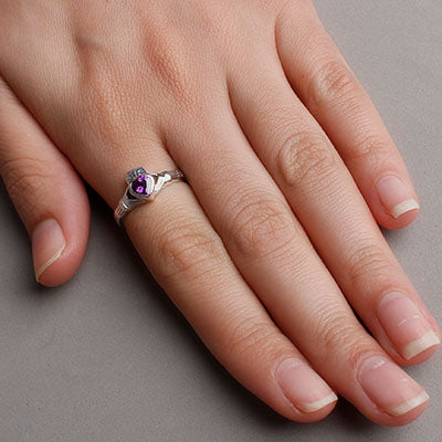 Anel de Prata Claddagh