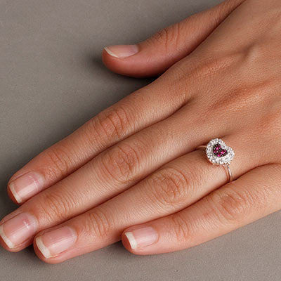 Anel de Prata Coração