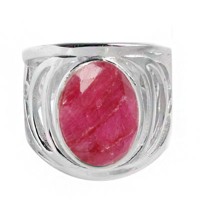 Anel de Prata com Rubi