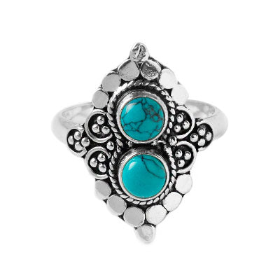 Anel de Prata com Turquesa