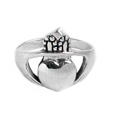 Anel de Prata Claddagh.