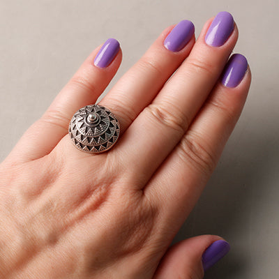 Anel de Prata Trabalhado.