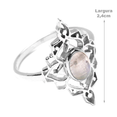 Anel de Prata Pedra da Lua
