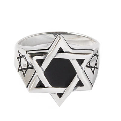 Anel de Prata Estrela de Davi.