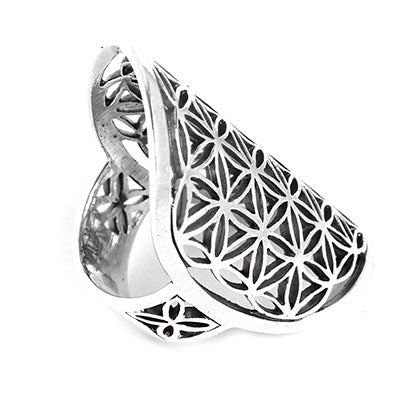 Anel de prata Flor da Vida