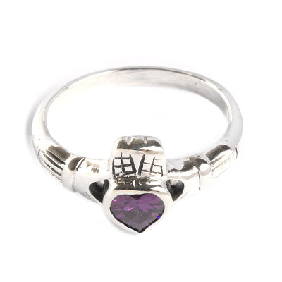 Anel de Prata Claddagh