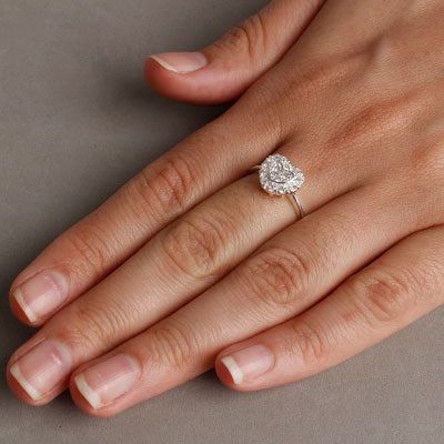 Anel de Prata Coração