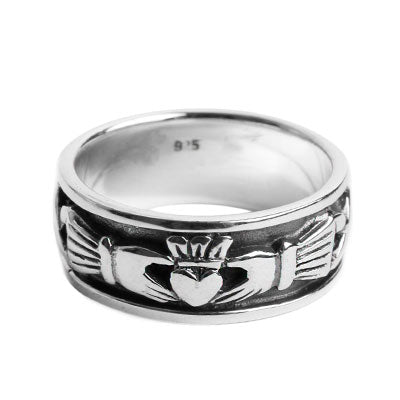 Anel de Prata Claddagh