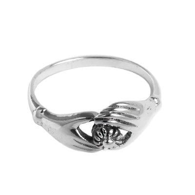 Anel de Prata Mãos.