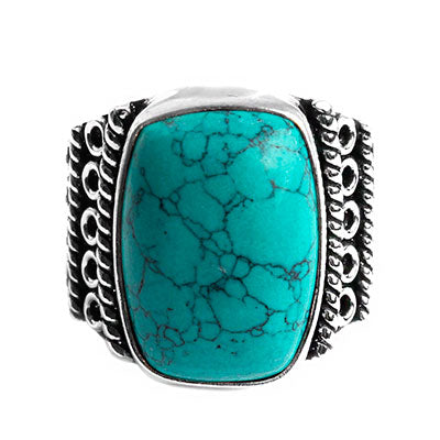 Anel de Prata com Turquesa