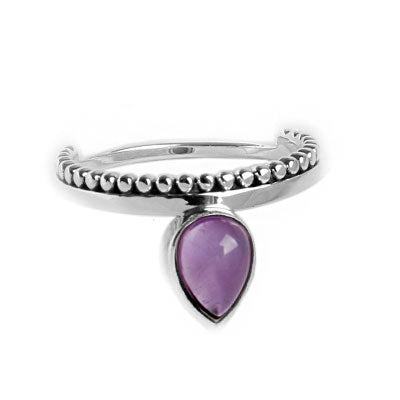 Anel de Prata com Ametista