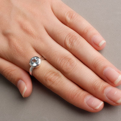 Anel de Prata com Topázio