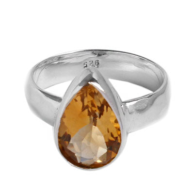 Anel de Prata com Citrino