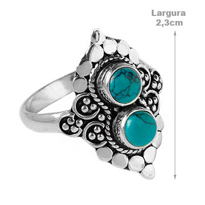 Anel de Prata com Turquesa