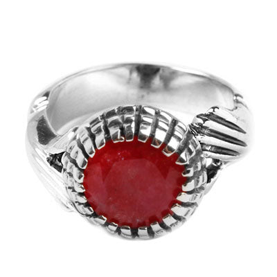 Anel de Prata com Rubi