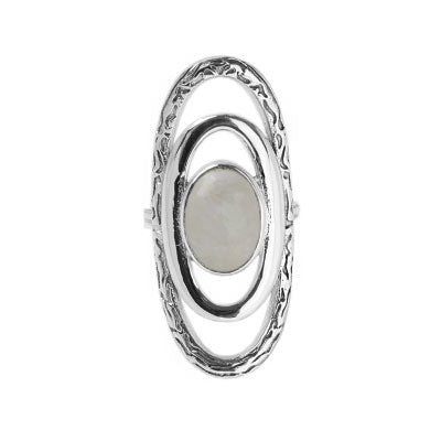 Anel de Prata com Pedra da Lua