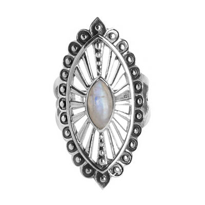 Anel de Prata Pedra da Lua