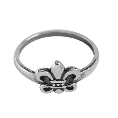 Anel de Prata Flor de Lis