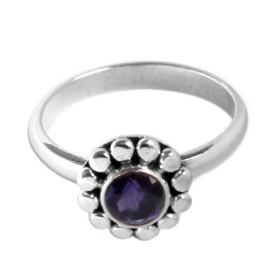 Anel de Prata com Safira