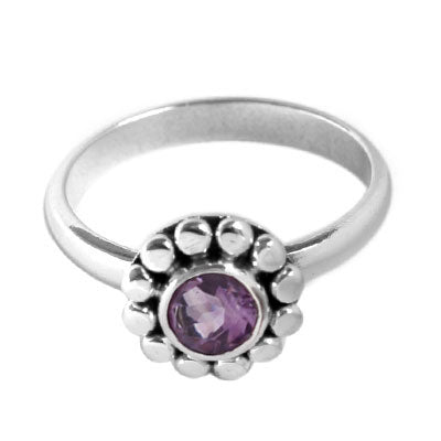 Anel de Prata com Ametista