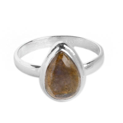 Anel de Prata com Labradorita