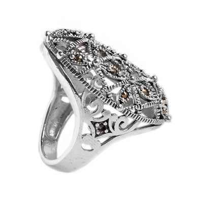 Anel de Prata com Marcassitas