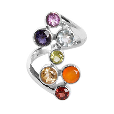 Anel de Prata com Pedras