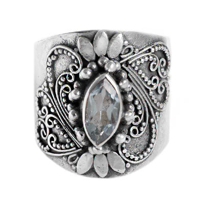 Anel de Prata com Topázio