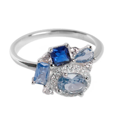 Anel de Prata com Pedras