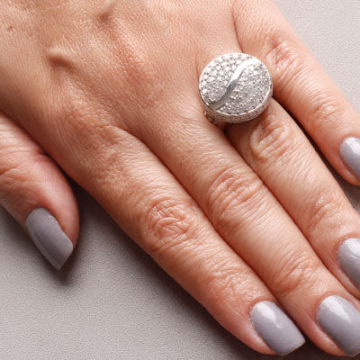 Anel de Prata com Zircônias