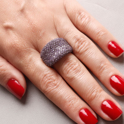 Anel de Prata com Zircônias,