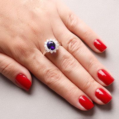 Anel de Prata Formatura com Zircônias