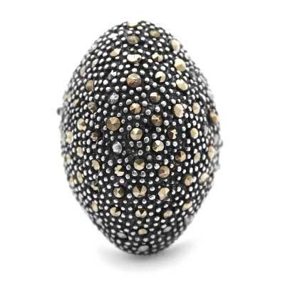 Anel de Prata com Marcassitas