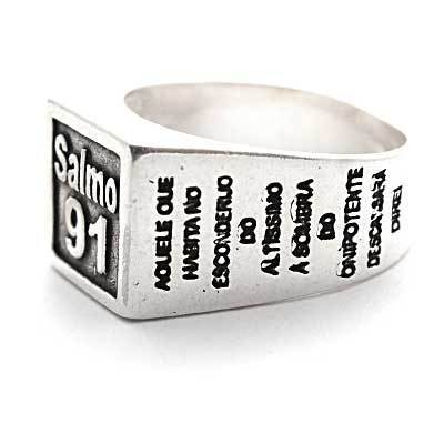 Anel de Prata Salmo 91