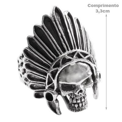 Anel de Prata Índio Caveira