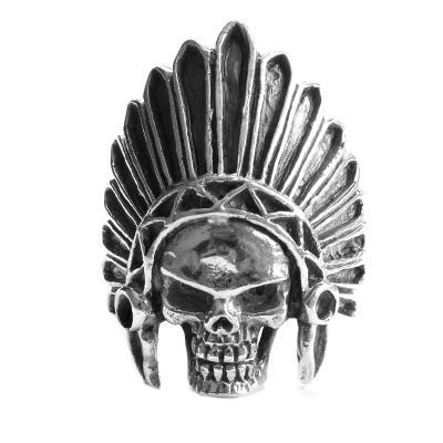Anel de Prata Índio Caveira
